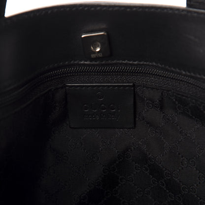 Gucci Calfskin Web Tote Bag Black 8 of 10
