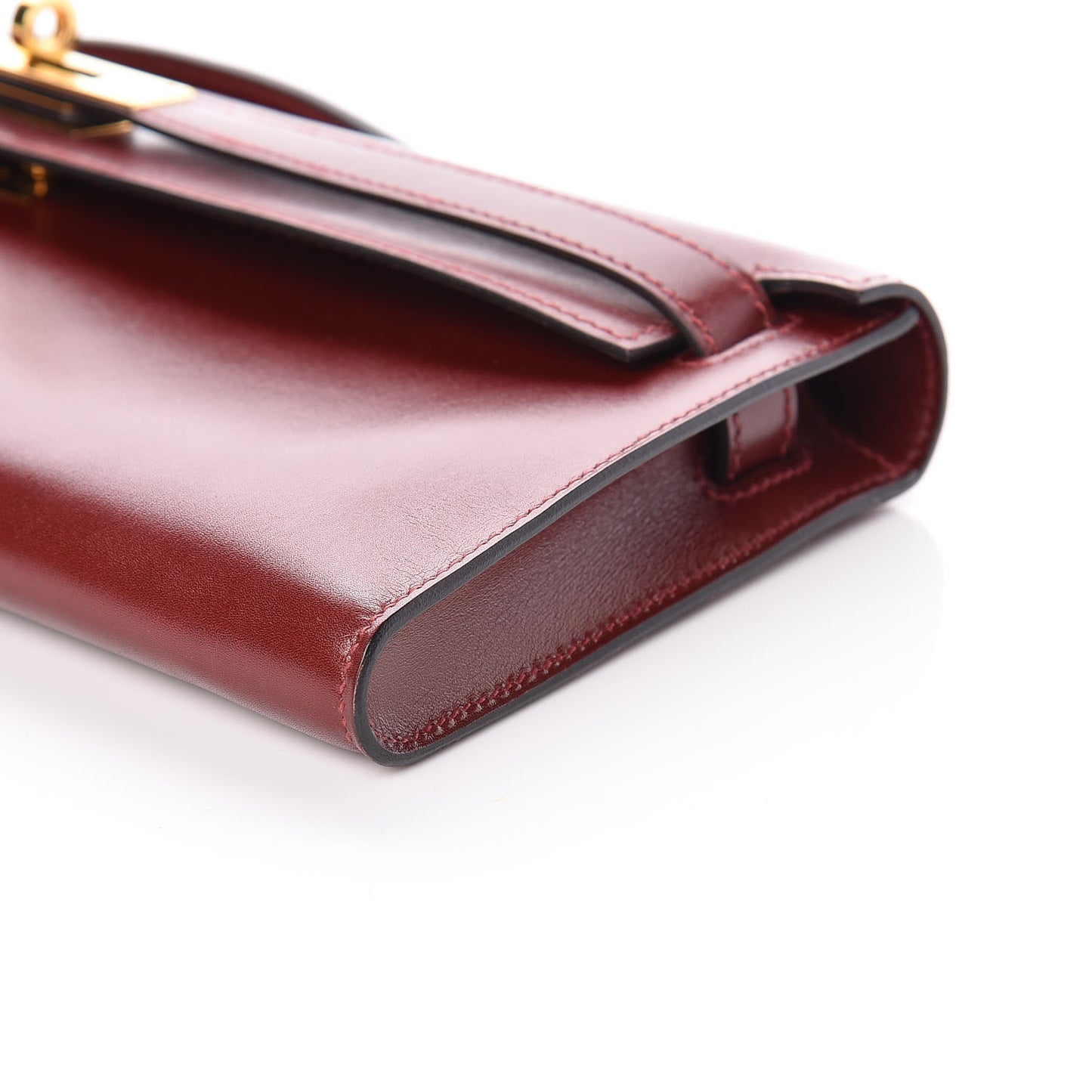 Box Kelly Cut Clutch Rouge H