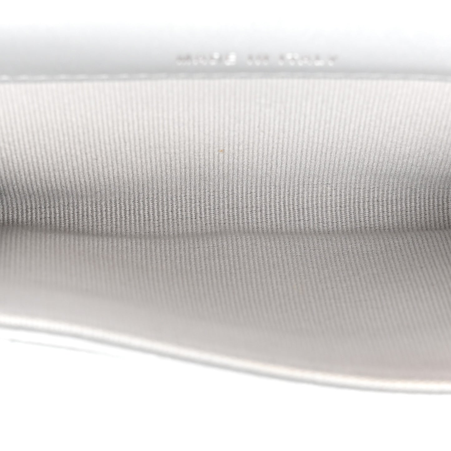 Metallic Lambskin Quilted Flap Card Holder Wallet Silver