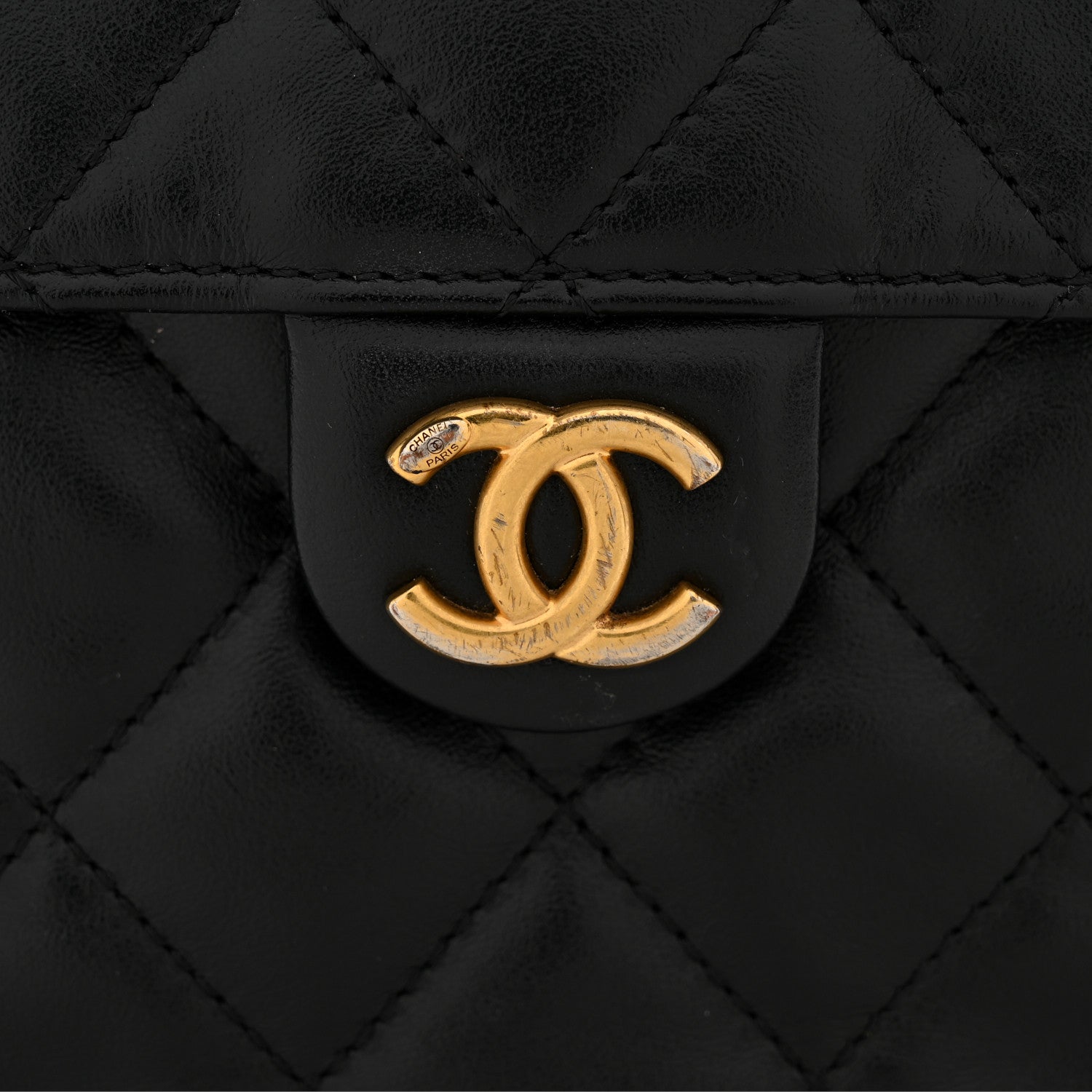 Chanel Shiny Crumpled Calfskin Quilted Medium Chanel 25 Handbag