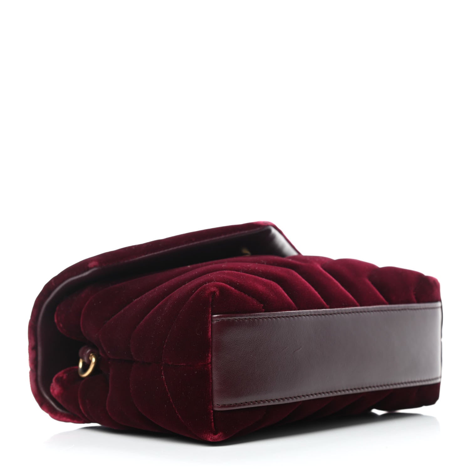 Saint Laurent Velvet Y Quilted Monogram Toy Loulou Crossbody Bag French Burgundy 3 of 4