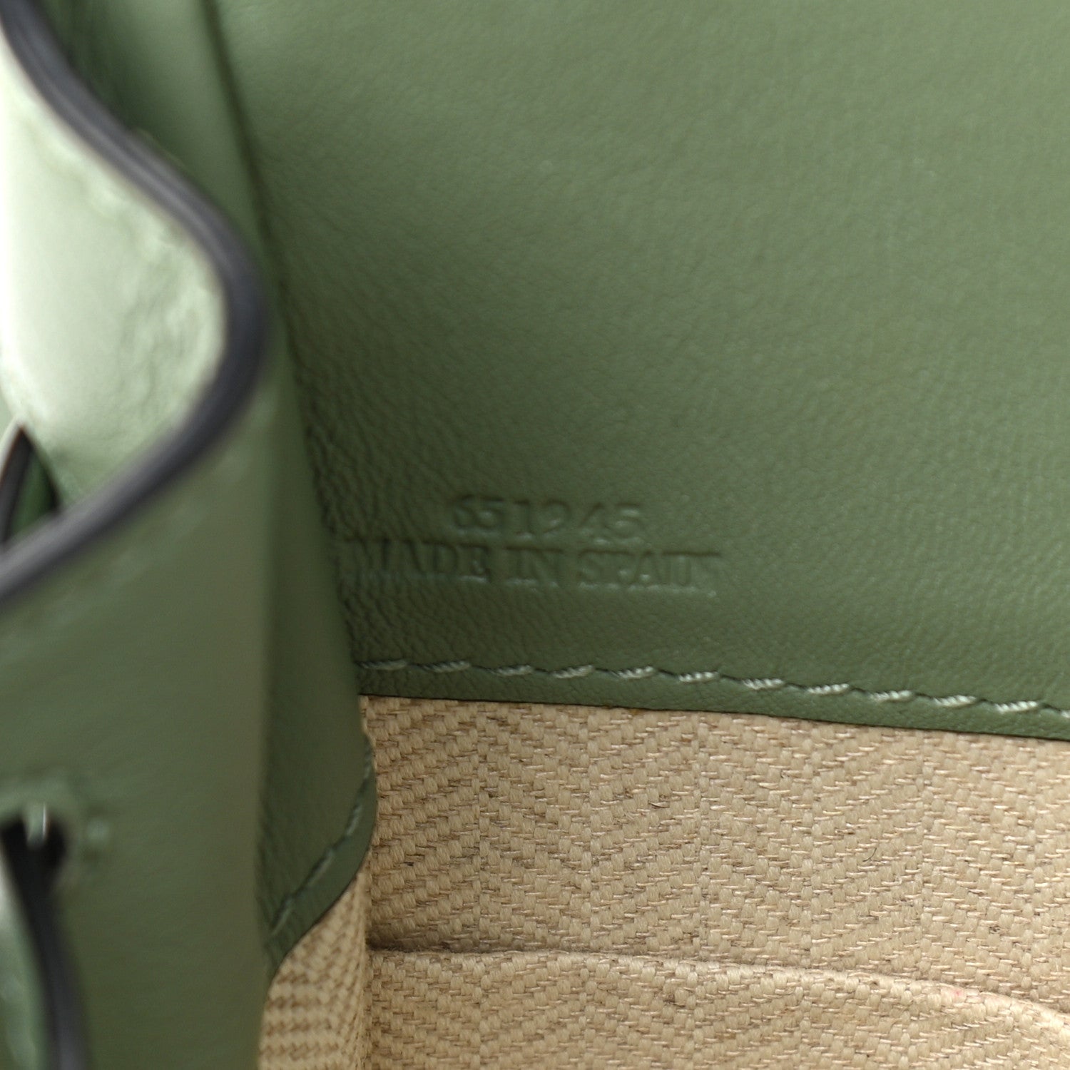 Loewe Calfskin Nubuck Mini Hammock Shoulder Bag Light Green 7 of 10