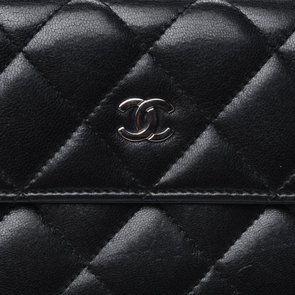 Chanel Lambskin Quilted Long Flap Wallet Black 21 of 21