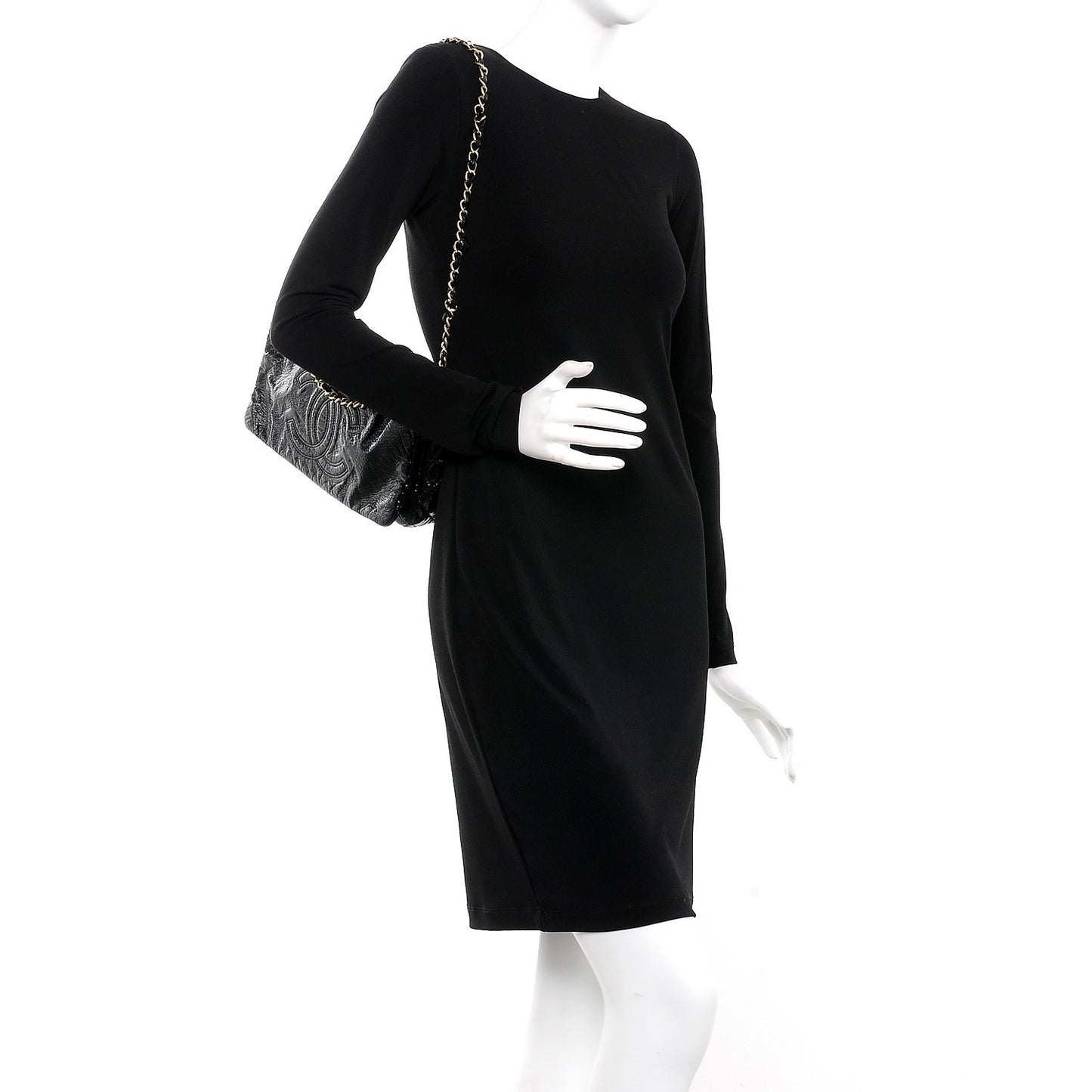 Vinyl Medium Rock and Chain Flap Black