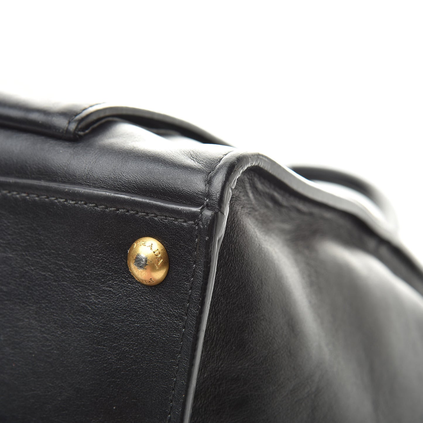 City Calf Front Pocket Tote Black