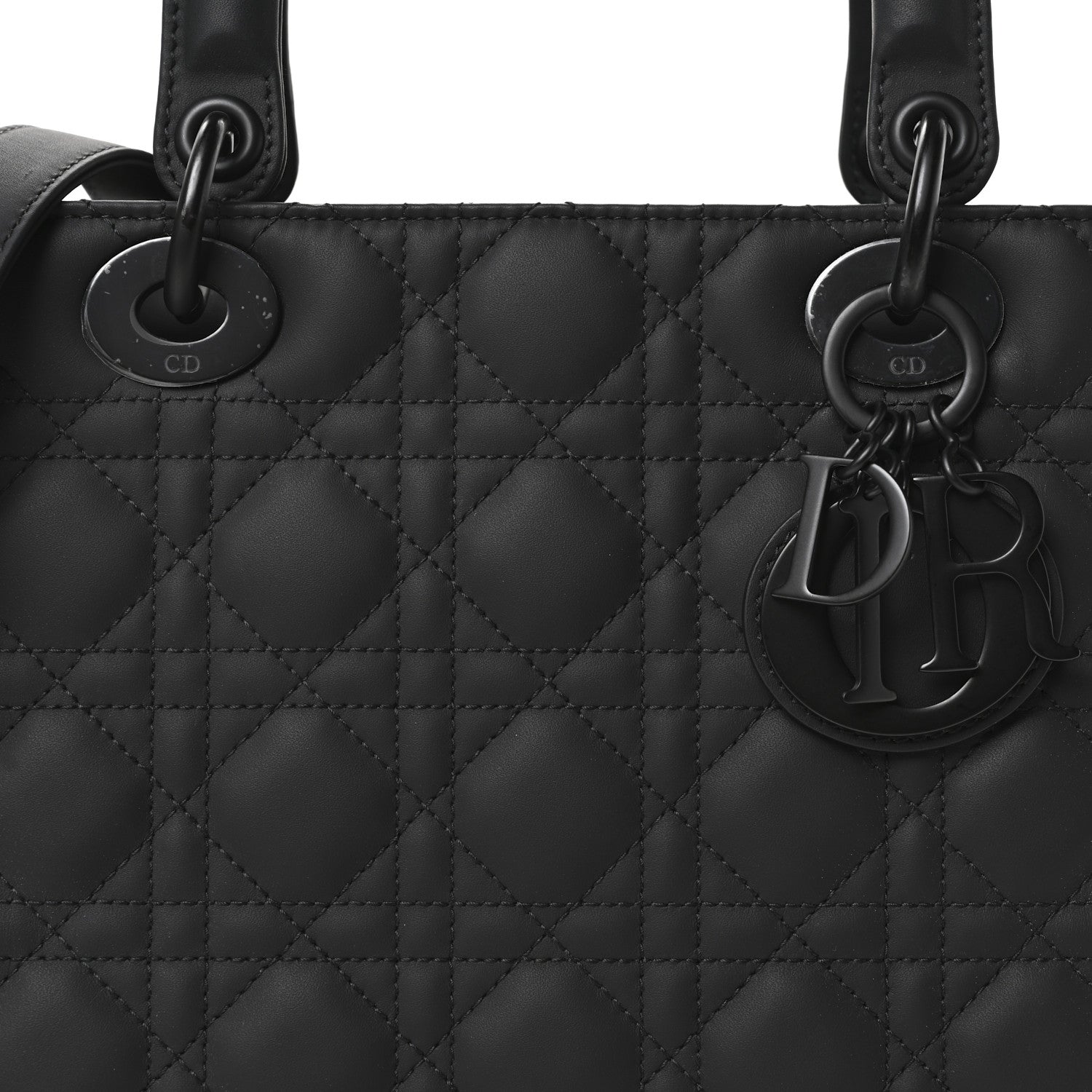 Christian Dior Ultra Matte Calfskin Cannage Medium Lady Dior Black 8 of 10