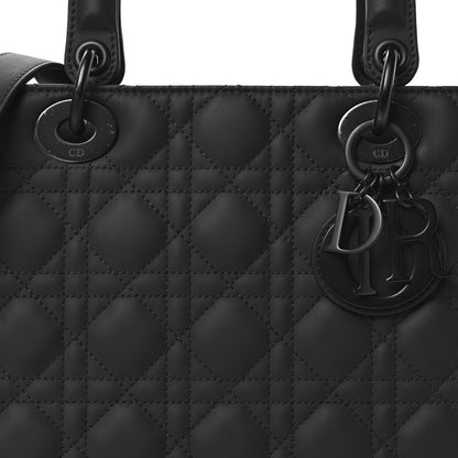 Christian Dior Ultra Matte Calfskin Cannage Medium Lady Dior Black 8 of 10
