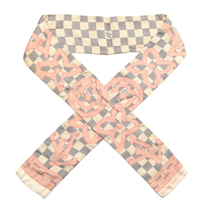 Louis Vuitton Silk Damier Azur Tahitienne Bandeau Rose Ballerine 1 of 5