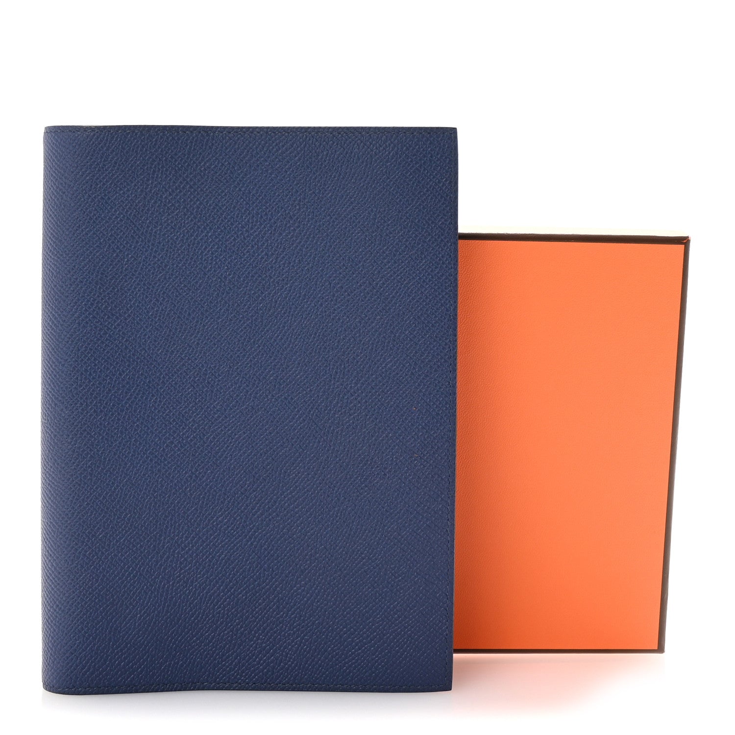 Hermes Epsom Globe Trotter Agenda Cover GM Bleu Saphir Vert Cactus 8 of 8