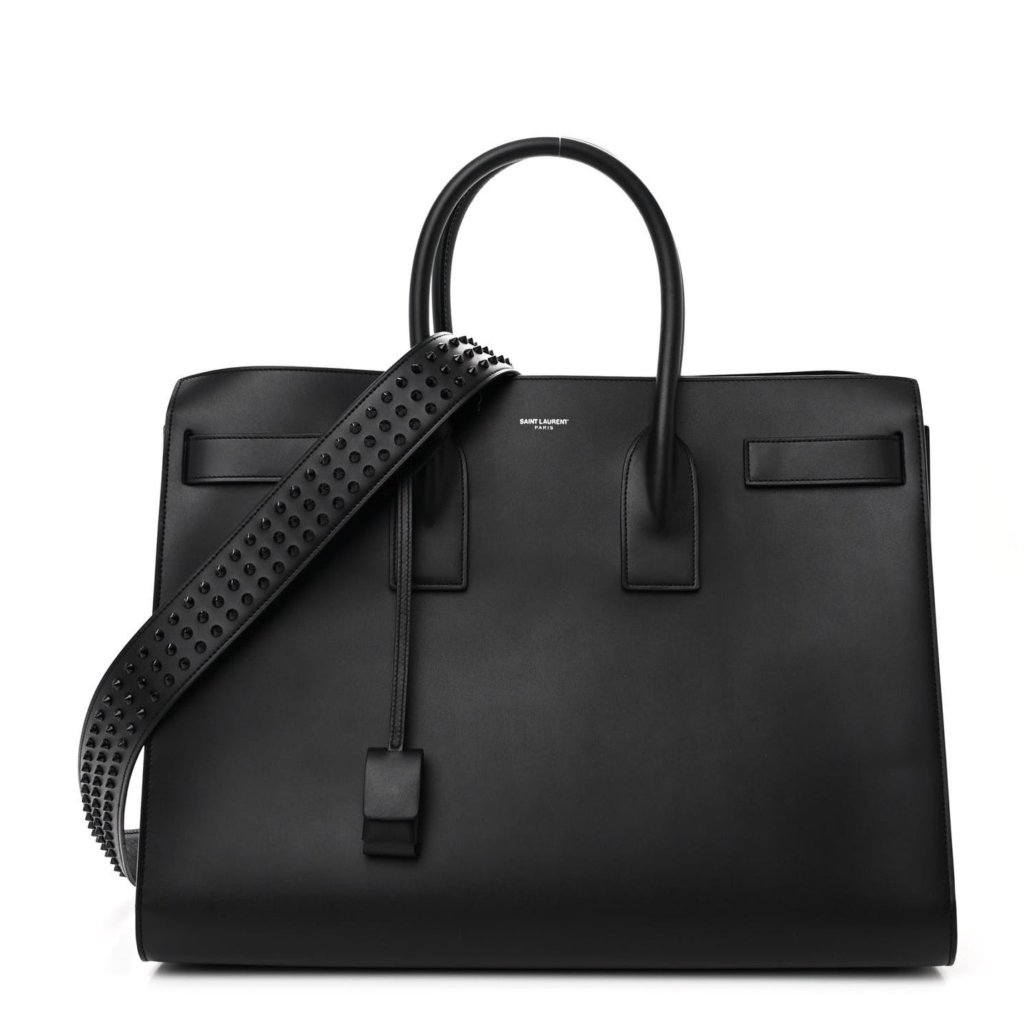 Calfskin Stud Large Sac De Jour Carryall Black