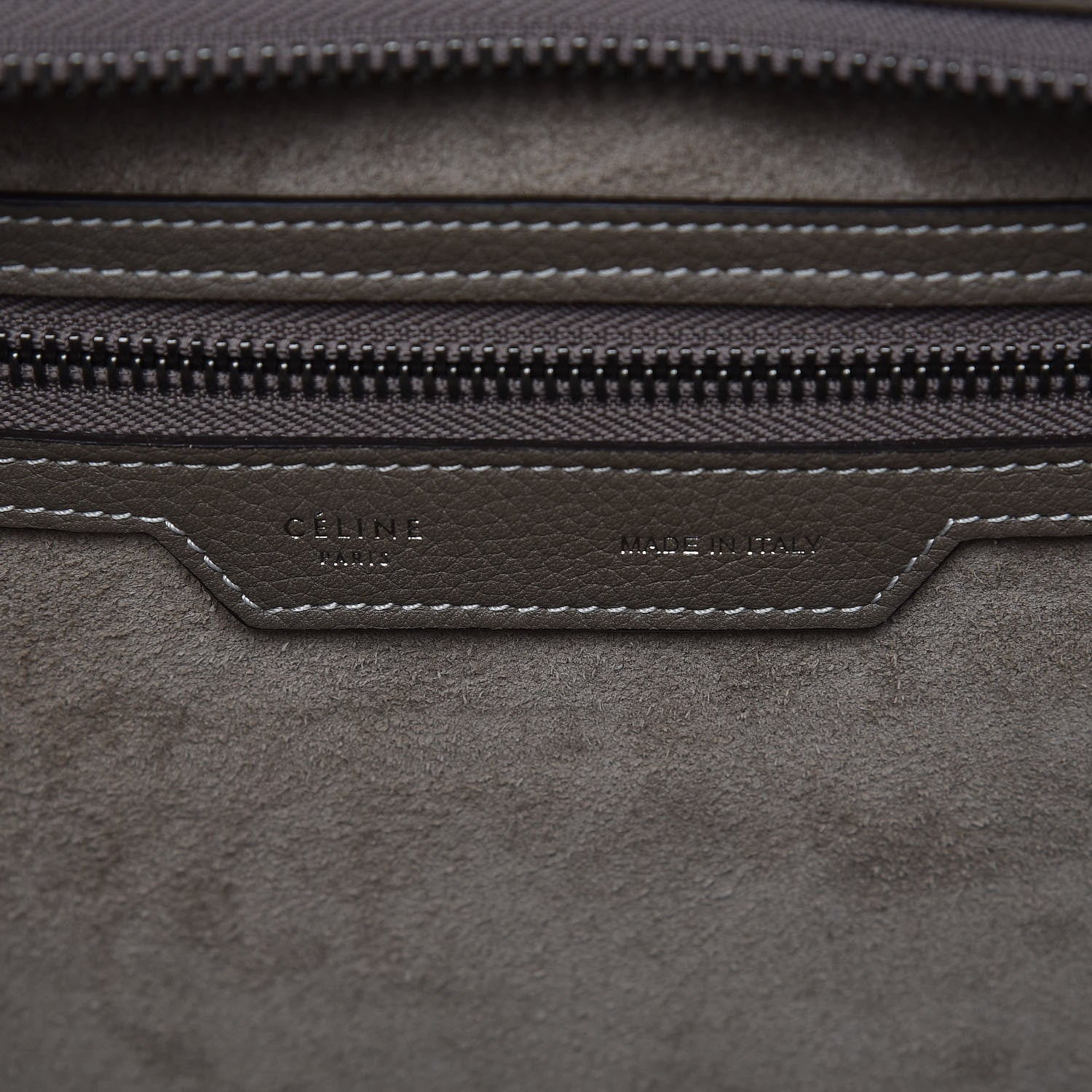 Celine Drummed Calfskin Mini Luggage Souris 6 of 8