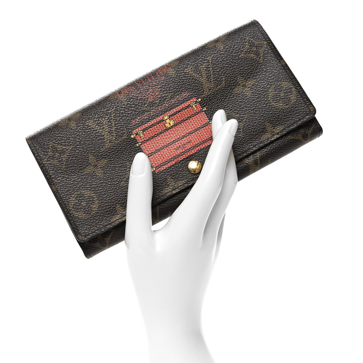 Monogram Trunks and Locks Sarah Wallet