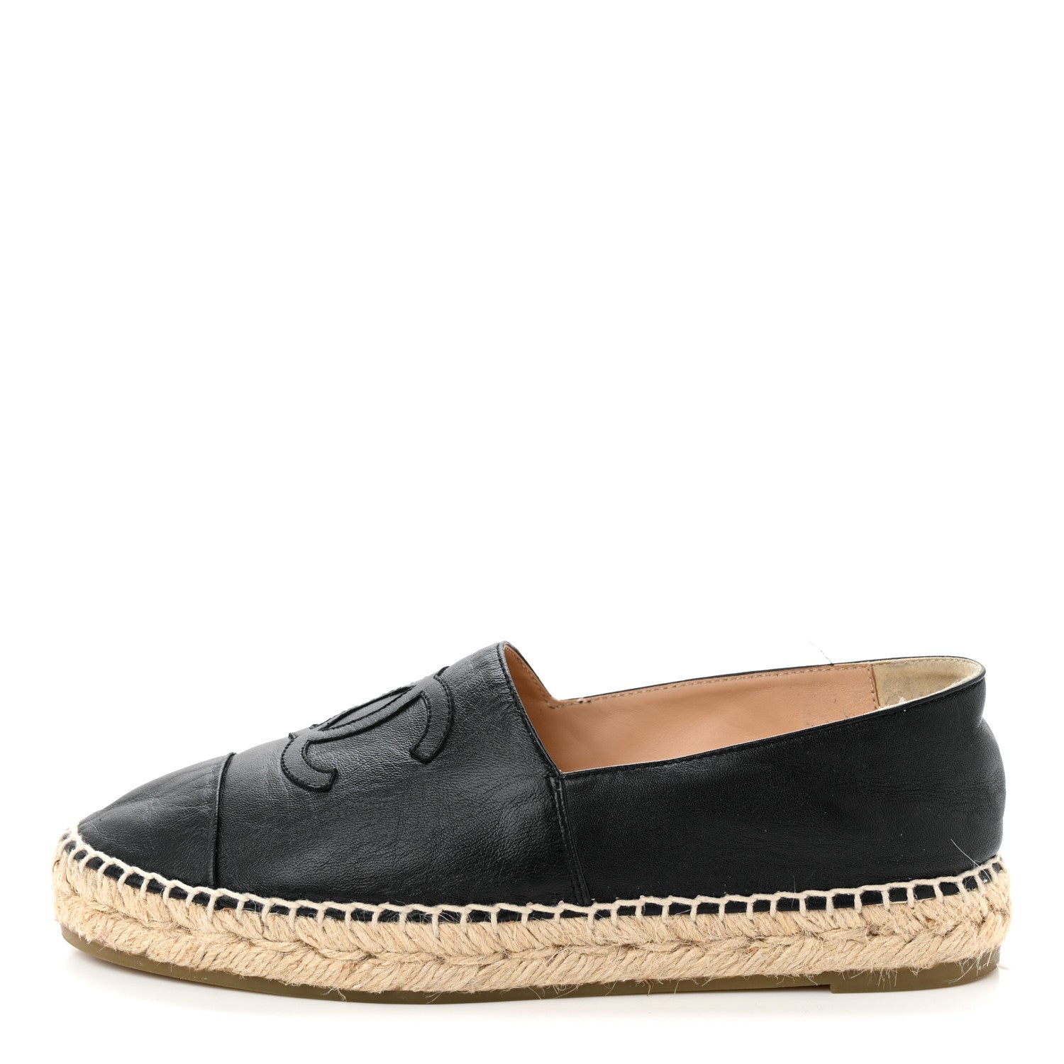 Chanel Lambskin CC Espadrilles 37 Black 1 of 11