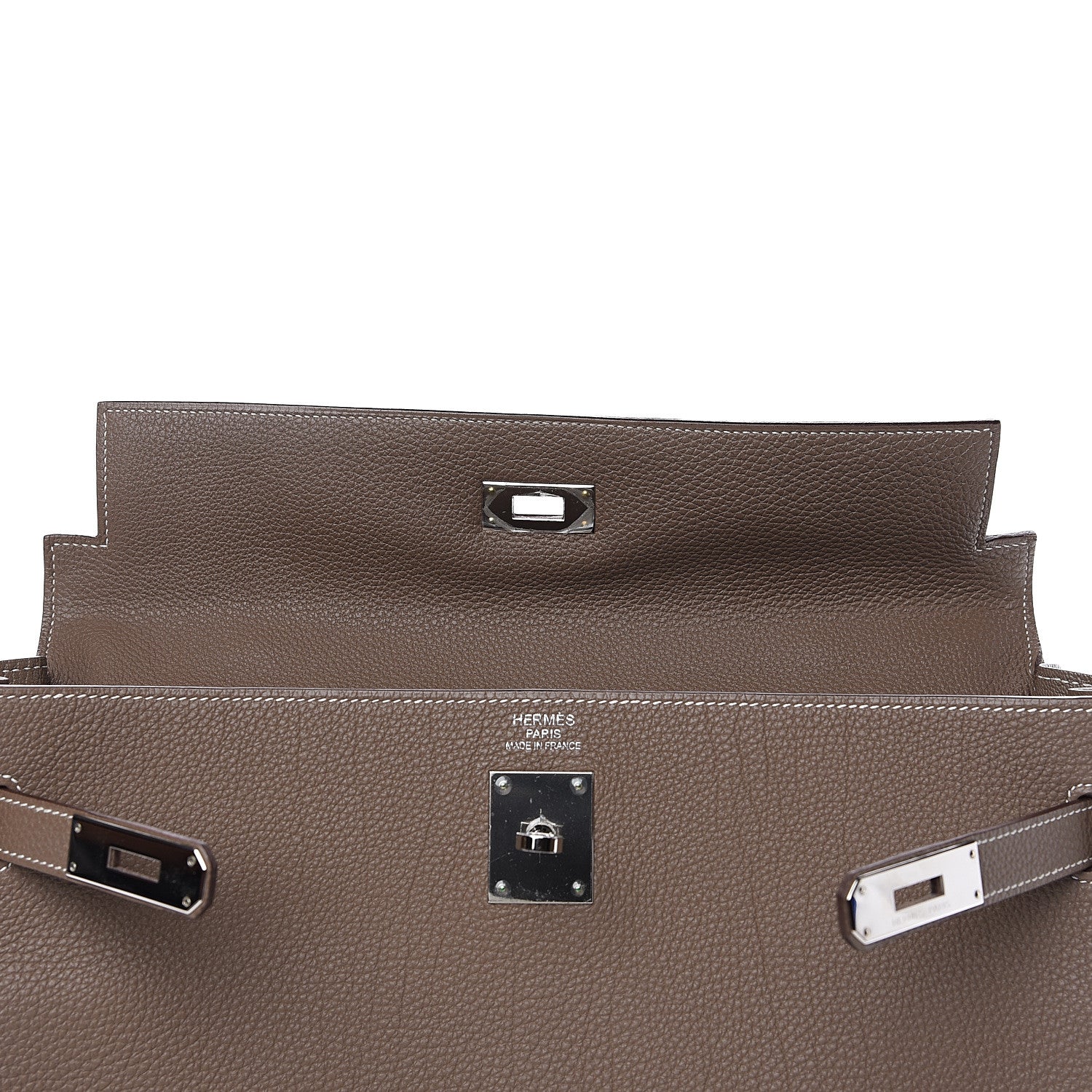 Hermes Togo Kelly Retourne 35 Etoupe 17 of 27