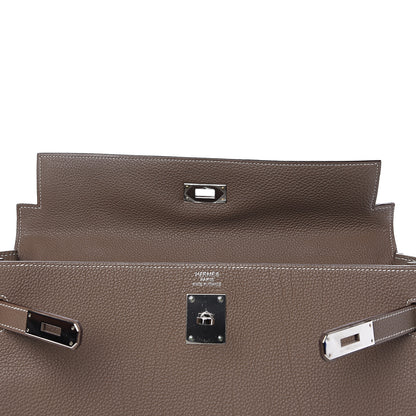 Hermes Togo Kelly Retourne 35 Etoupe 17 of 27