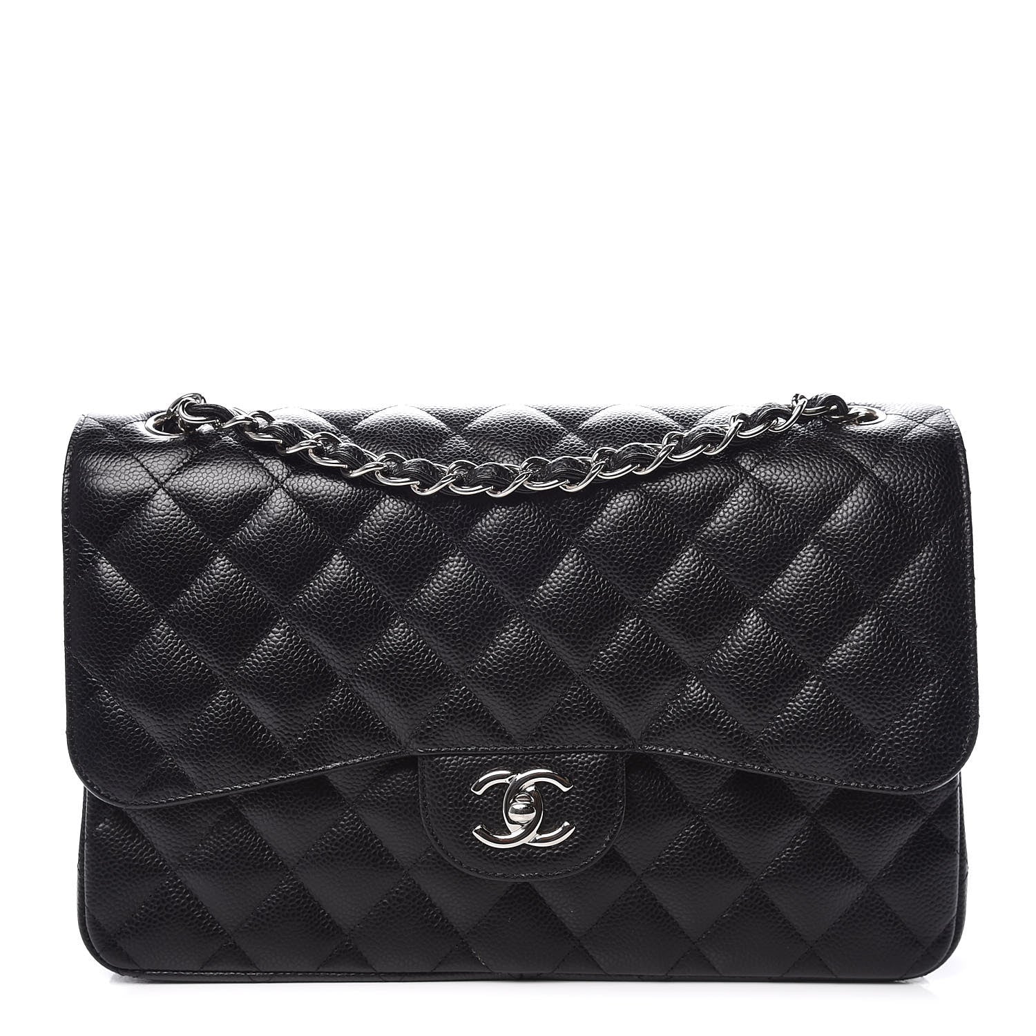 Chanel Caviar Quilted Jumbo Double Flap Black 1 of 10