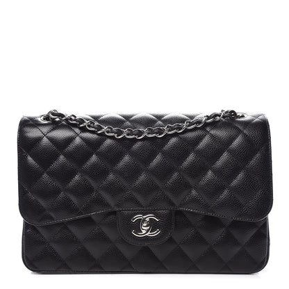 Chanel Caviar Quilted Jumbo Double Flap Black 1 of 10