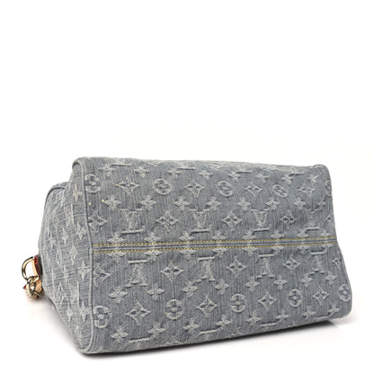 Louis Vuitton Monogram Denim Speedy Soft 30 Washed Gray 4 of 10