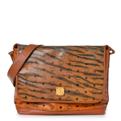 MCM Visetos Tiger Messenger Bag Cognac 1 of 11