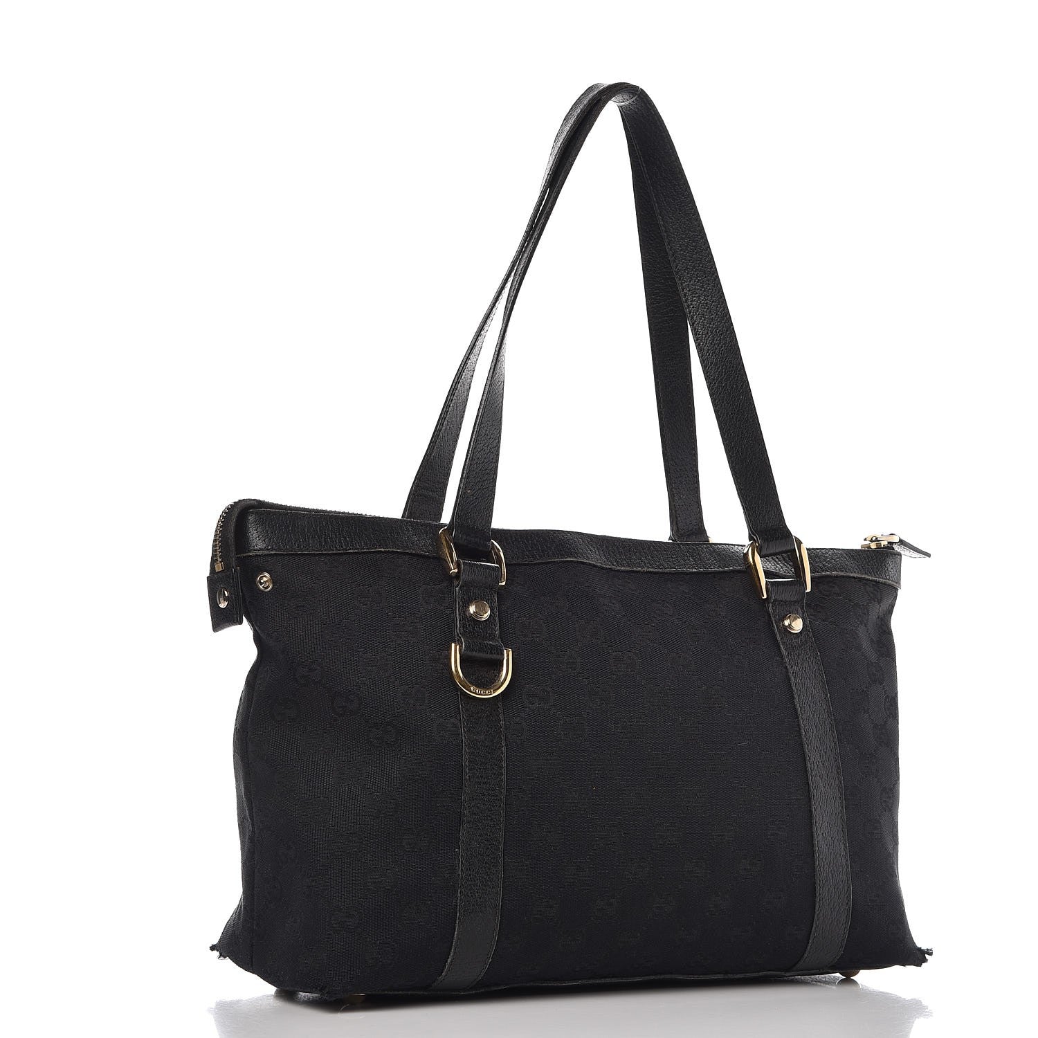 Gucci Monogram Medium Abbey Tote Black 3 of 19