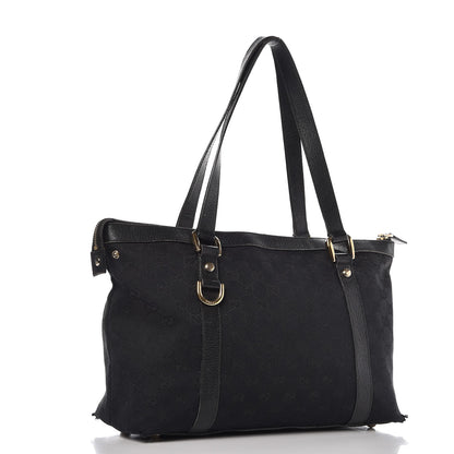 Gucci Monogram Medium Abbey Tote Black 3 of 19