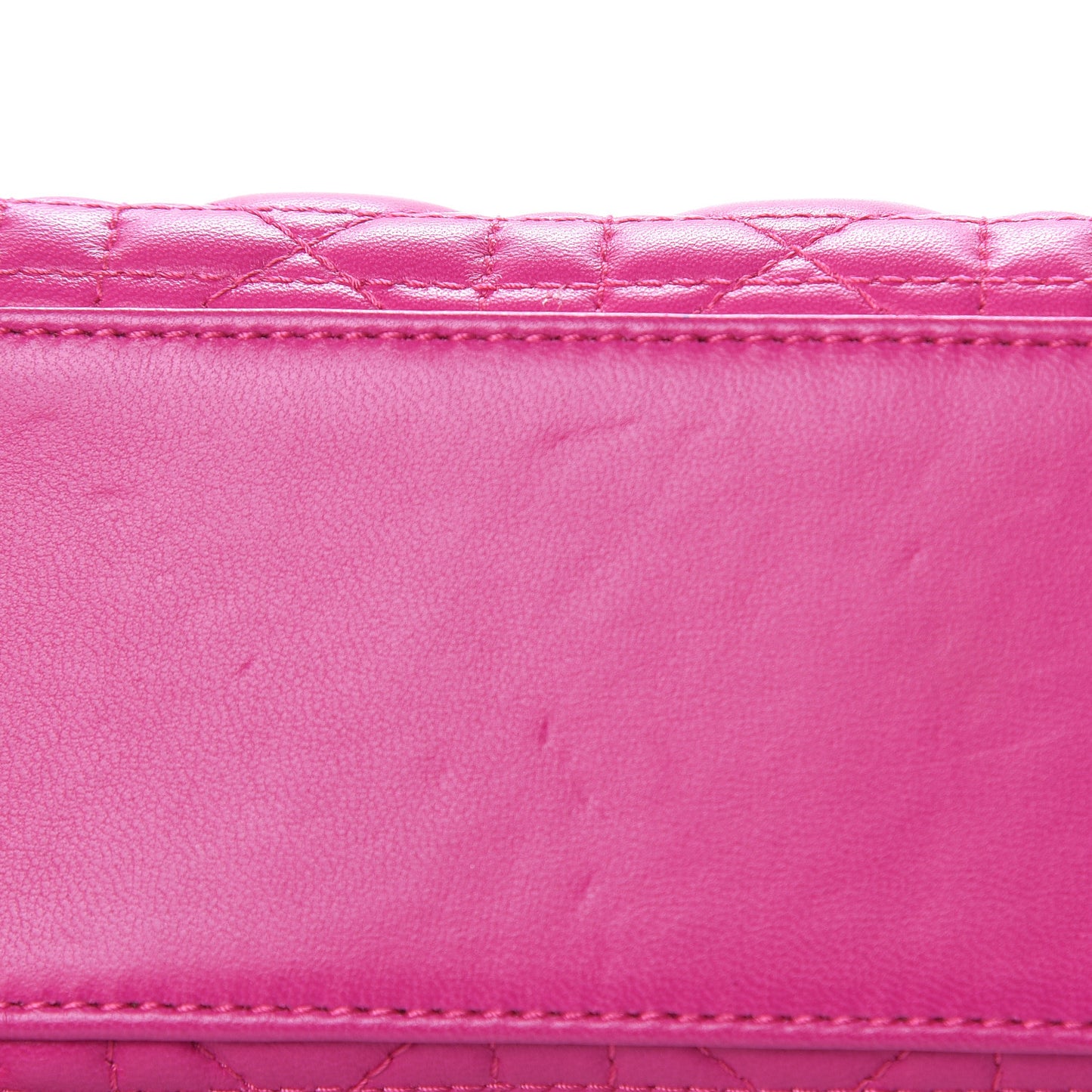 Lambskin Cannage Small Lucky Badges My Lady Dior Magenta