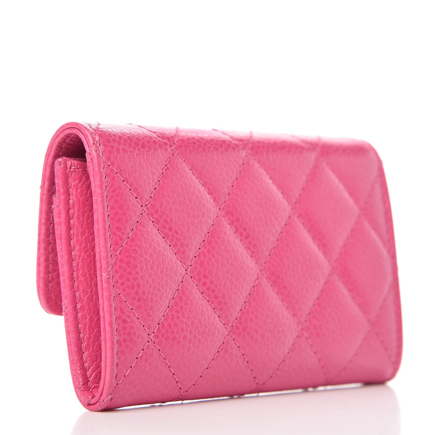 Chanel Caviar Quilted CC Card Holder Pink 3 of 9