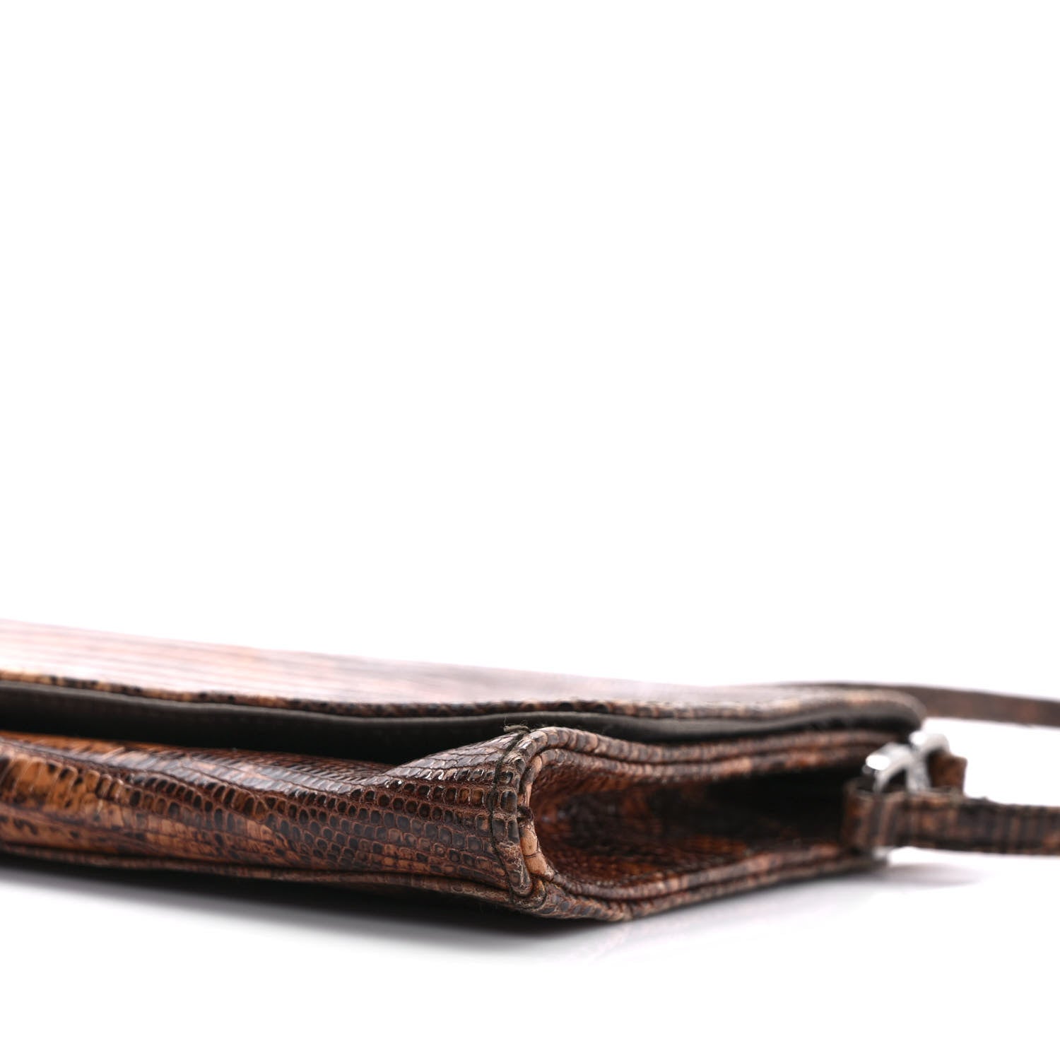 Prada Lizard Flap Shoulder Bag Petalo 7 of 9