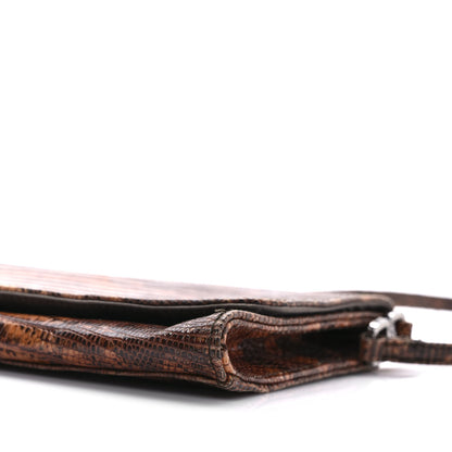 Prada Lizard Flap Shoulder Bag Petalo 7 of 9