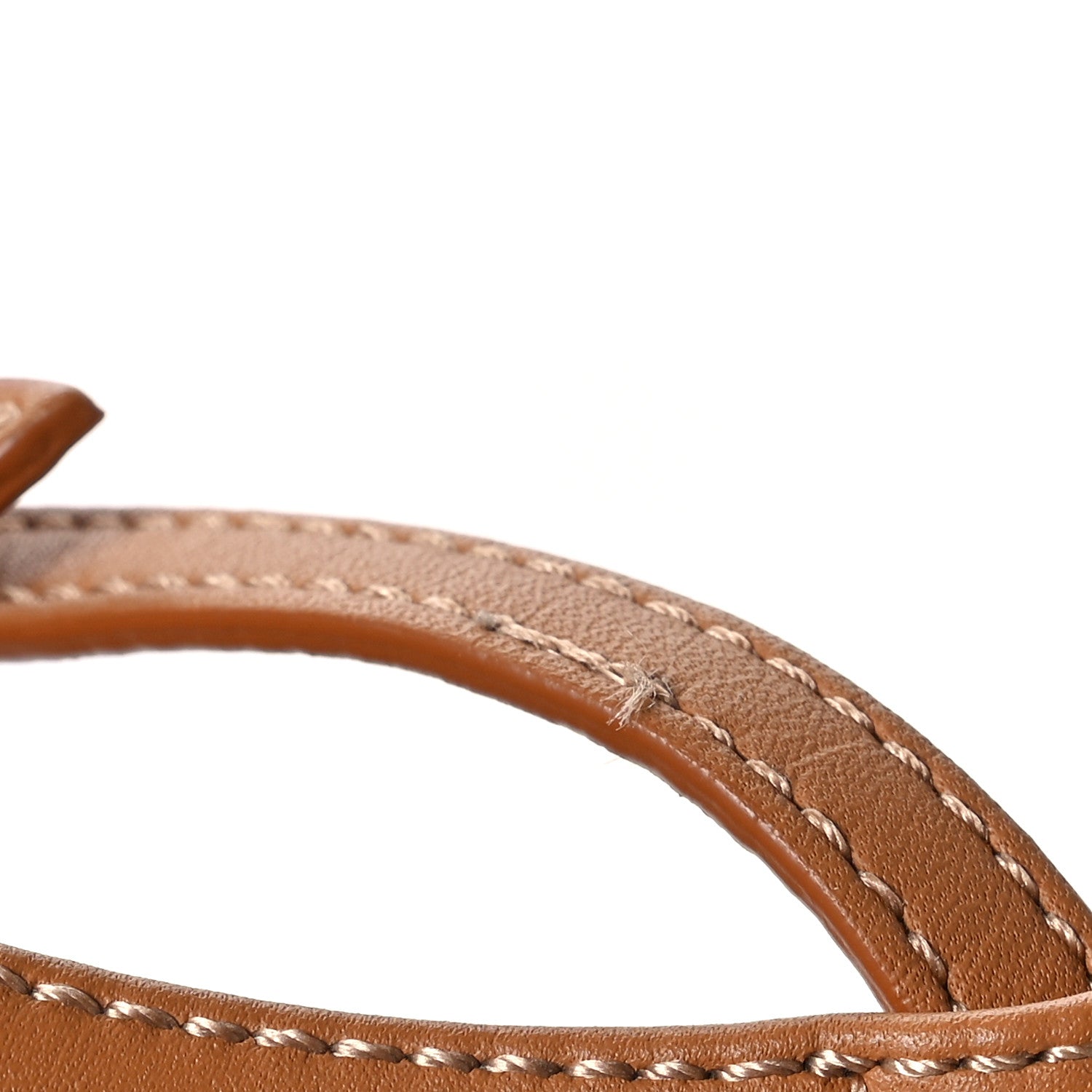 Hermes Calfskin Embroidered Santorini Sandals 38 Naturel 11 of 13