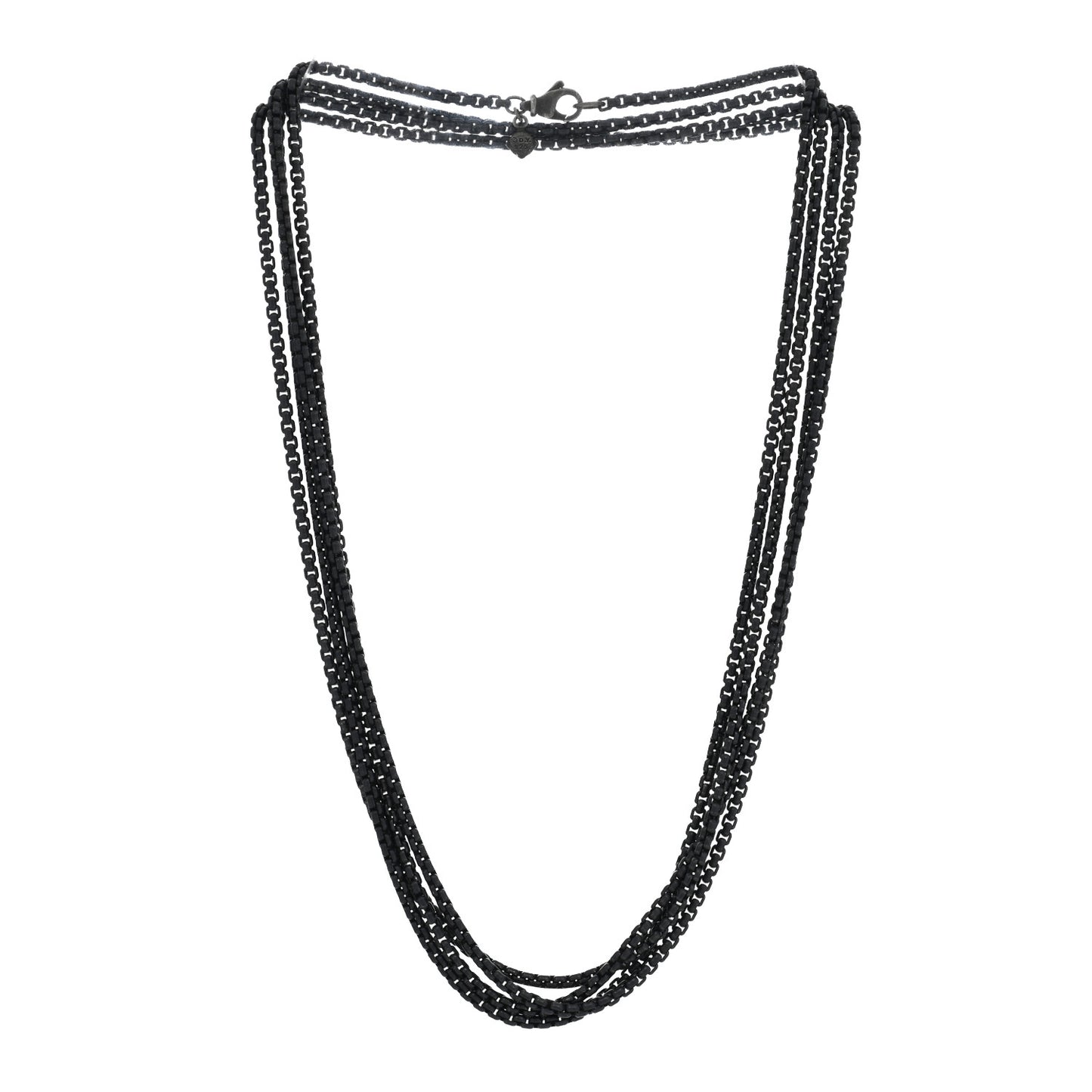 Darkened Sterling Silver 2.7mm Box Chain Necklace 72"