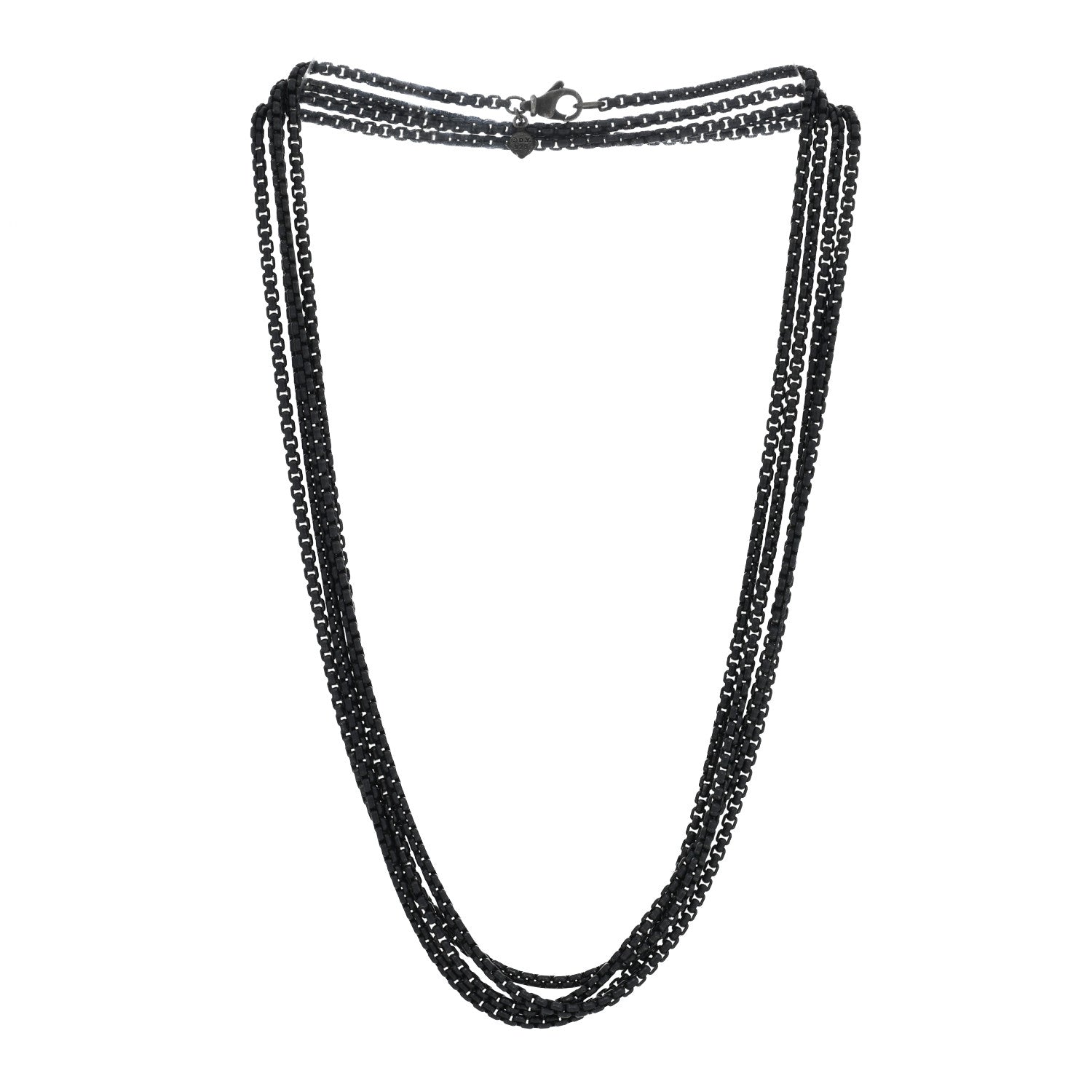David Yurman Darkened Sterling Silver 2.7mm Box Chain Necklace 72" 3 of 4