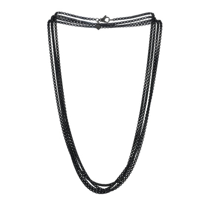 David Yurman Darkened Sterling Silver 2.7mm Box Chain Necklace 72" 3 of 4