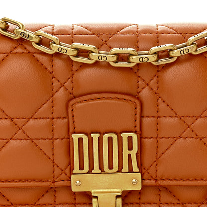 Christian Dior Lambskin Cannage Small Dioraddict Flap Bag Tan 8 of 10
