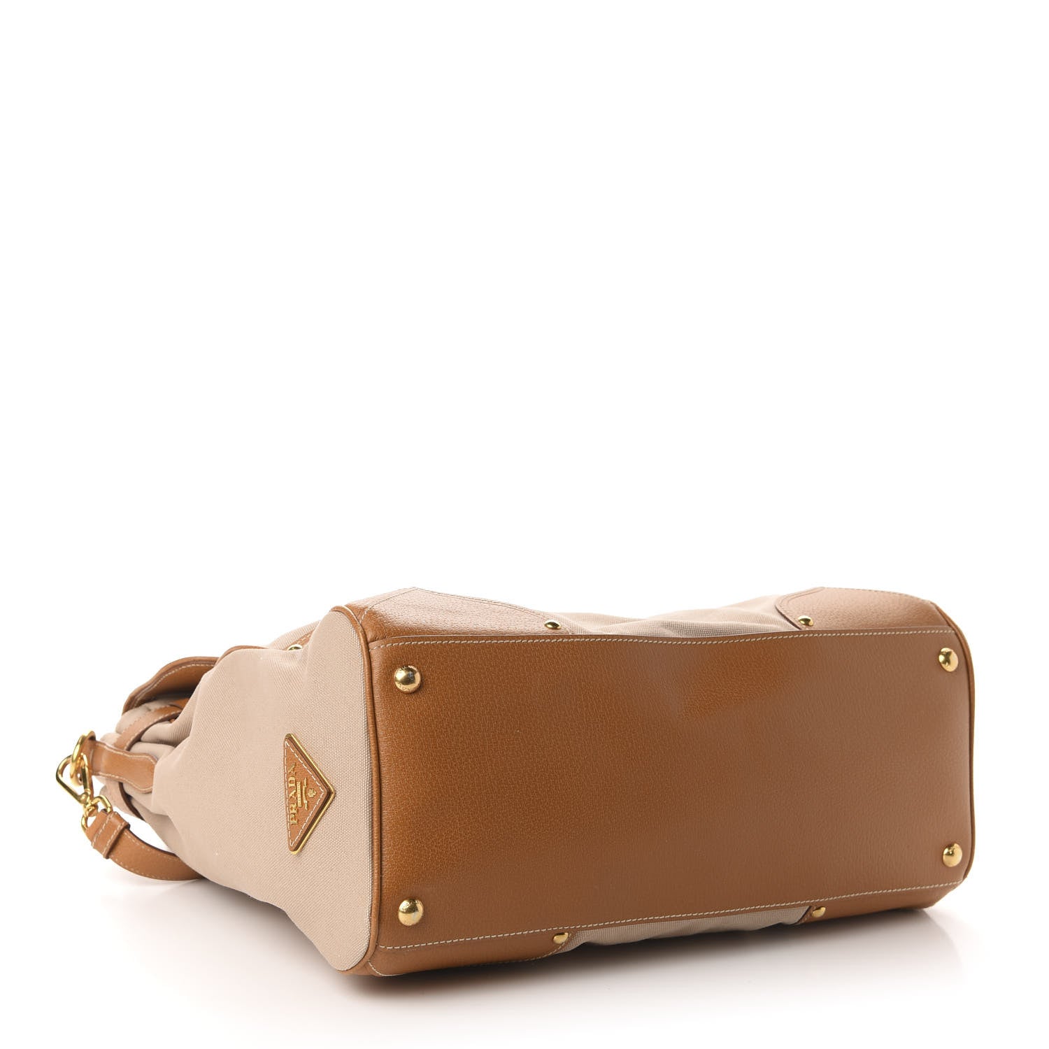 Prada Canapa Cinghiale Top Handle Satchel Naturale Cuoio 4 of 11