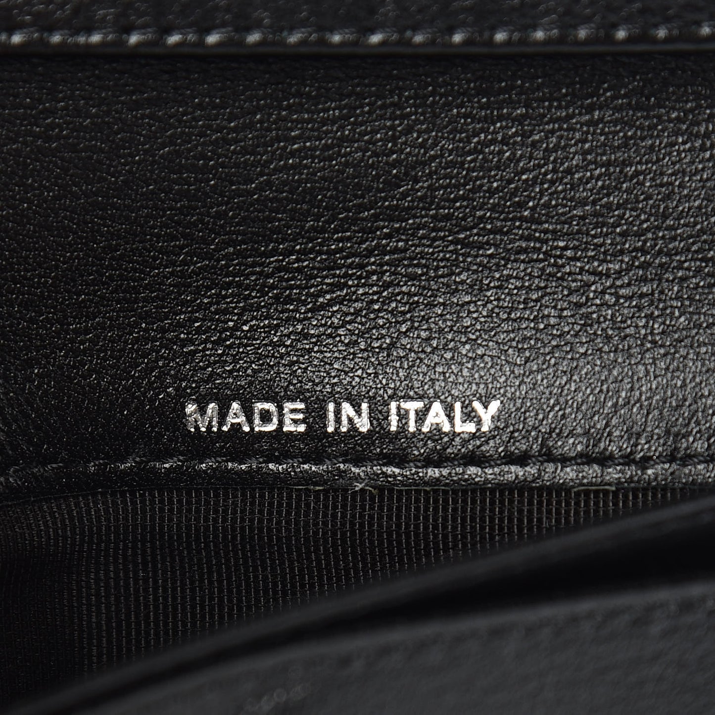 Patent Quilted Zip Pocket Wallet Black