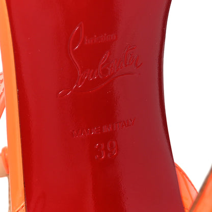 Christian Louboutin Patent Fluo Double L 100 T-Strap Sandals 39 Fizz 7 of 7