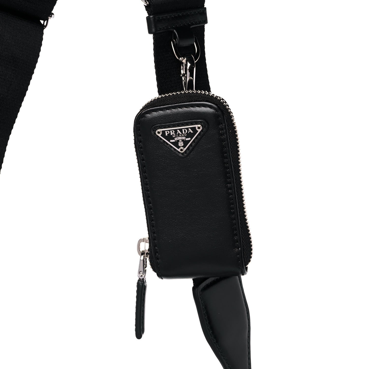Prada Grace Lux Triangle Shoulder Bag Black 8 of 14