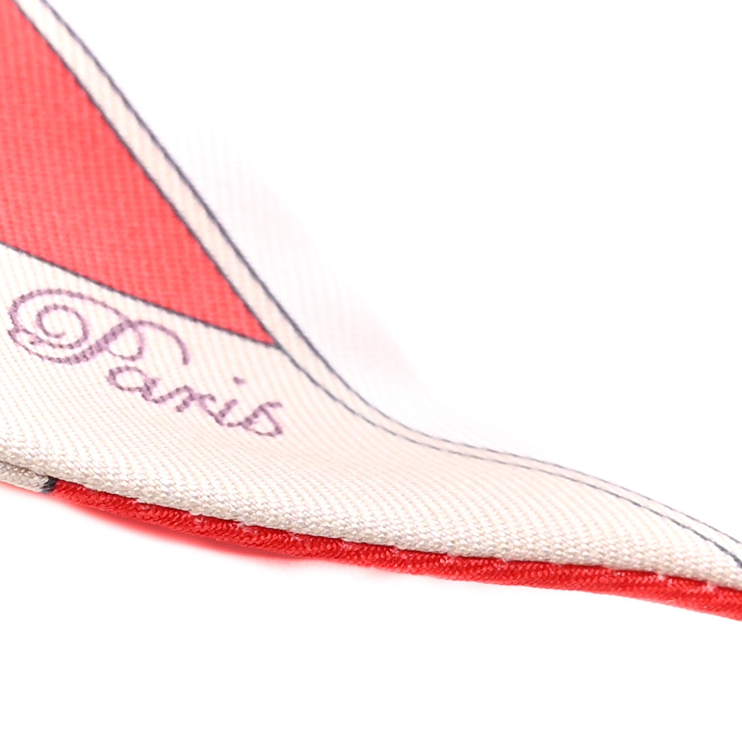 Hermes Silk Colliers et Chiens Twilly Rouge White Mastic 5 of 10
