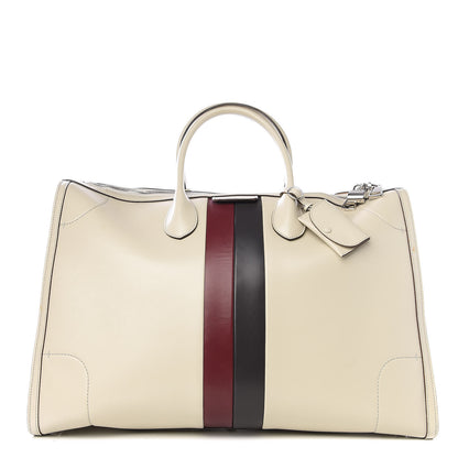 Gucci Calfskin Web Duffle White 1 of 11