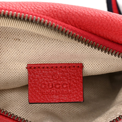 Gucci Grained Calfskin Small Logo Belt Bag Hibiscus Red 6 of 10