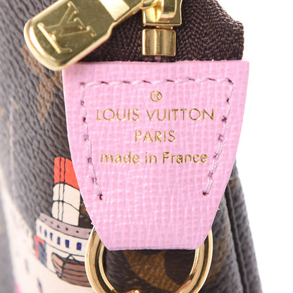Louis Vuitton Monogram 2016 Christmas Animation Mini Pochette Accessories Rose Ballerine 7 of 8
