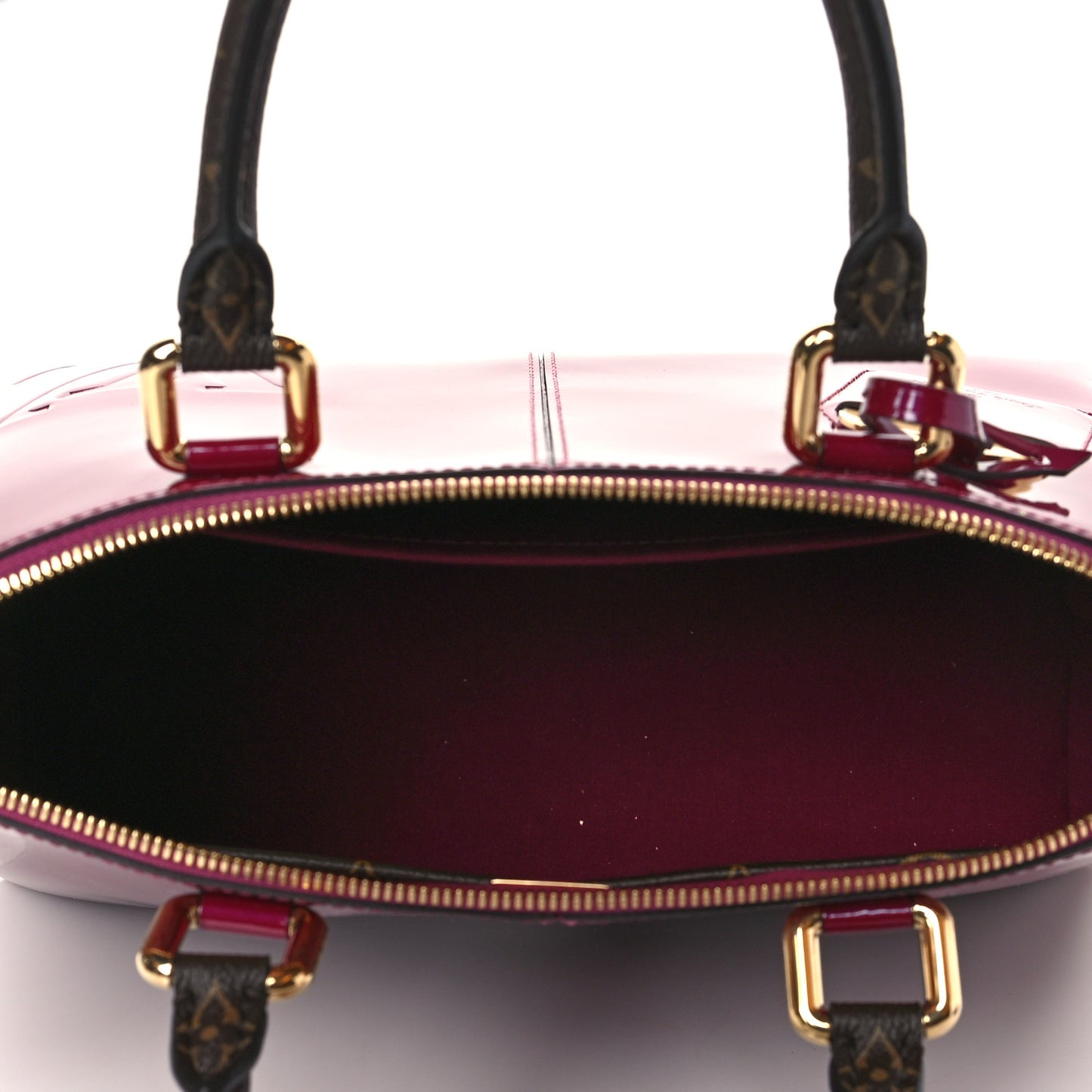 Patent Calfskin Miroir Tote Magenta