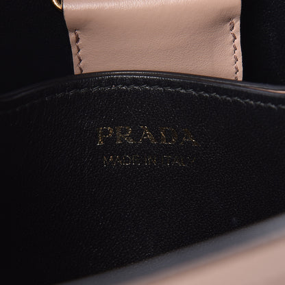 Prada Saffiano Cuir Medium Panier Bucket Bag Cipria Black 8 of 9