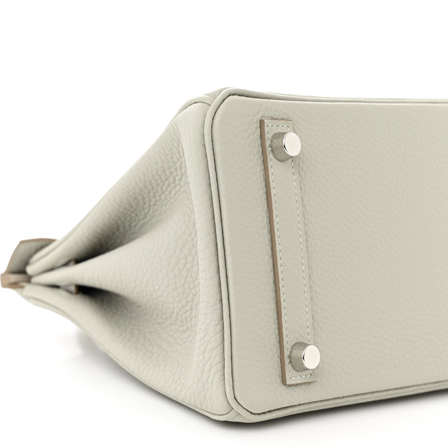 Hermes Togo Verso Birkin 25 Gris Perle Nata 9 of 11