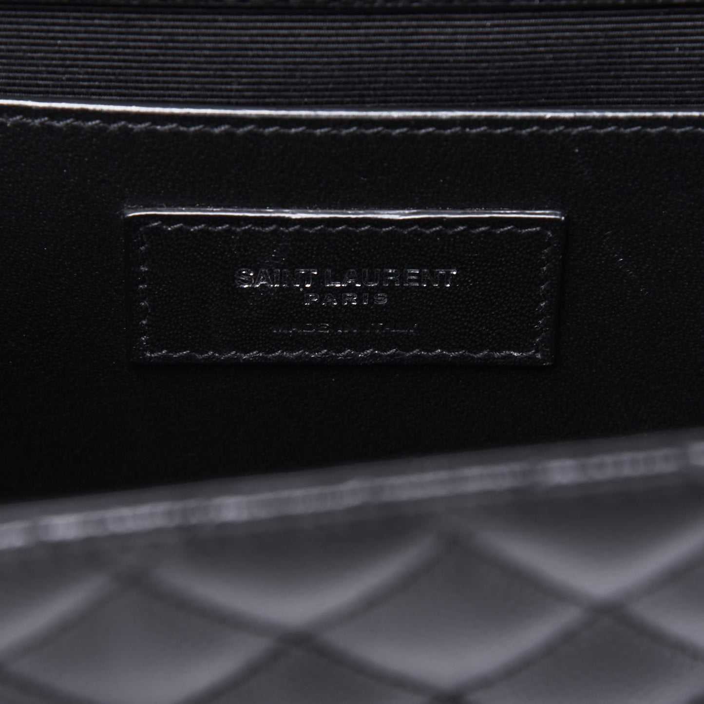 Grain De Poudre Textured Mixed Matelasse Triquilt Medium Monogram Satchel Black