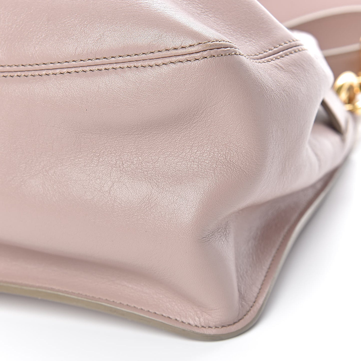 Calfskin Small Lock Front Crossbody Blush Nude
