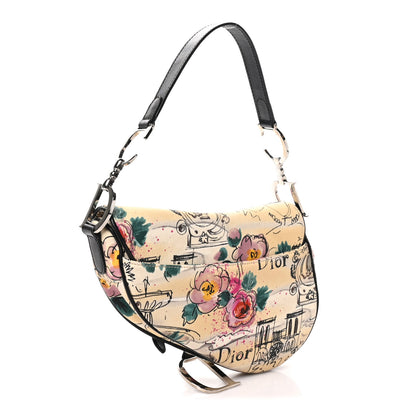 Christian Dior Canvas Paris 50s Saddle Bag Multicolor 3 of 9