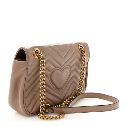 Gucci Calfskin Matelasse Small GG Marmont Shoulder Bag Porcelain Rose 3 of 10