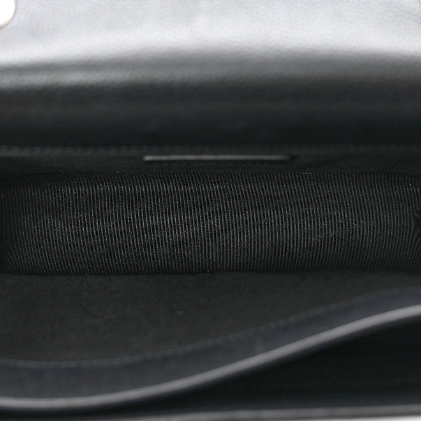 Caviar Quilted CC Box Top Flap Black